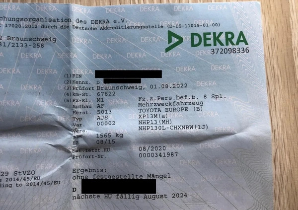 Toyota Yaris cena 26700 przebieg: 79300, rok produkcji 2015 z Łódź małe 407
